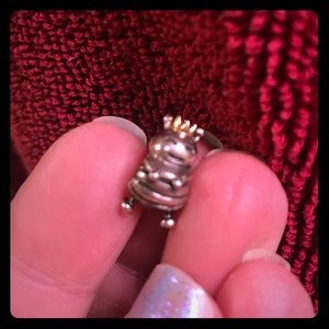 Pandora Queen Bee Charm Sterling and 14k